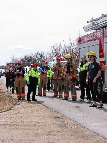 Canstar Community News April 26, 2020 - Natalie Drummond was serenaded by Headingley fire department members, first responders, and police, on April 26 to help the six-year-old celebrate her birthday. (ANDREA GEARY/CANSTAR COMMUNITY NEWS)