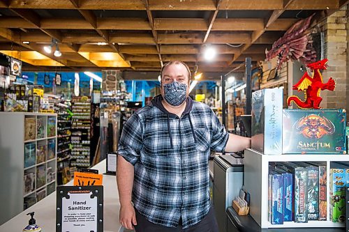 MIKAELA MACKENZIE / WINNIPEG FREE PRESS

Ben Shantz, general manager of Game Knight, poses for a portrait in the newly re-opened store in Winnipeg on Monday, May 4, 2020. For JS story.

Winnipeg Free Press 2020