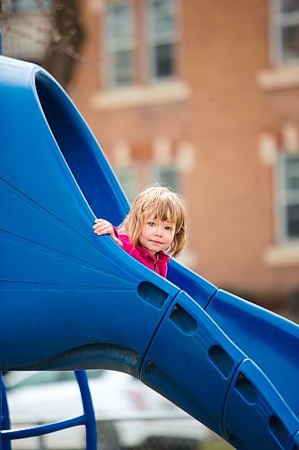 MIKAELA MACKENZIE / WINNIPEG FREE PRESS

Cora Newsom, two, plays on the newly re-opened Vimy Ridge park playground in Winnipeg on Monday, May 4, 2020. For JS story.

Winnipeg Free Press 2020