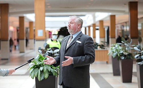 RUTH BONNEVILLE  /  WINNIPEG FREE PRESS 

Local - Polo Park Manager 

Peter Havens, manager of Polo Park Mall, talks to a FP reporter  on the first day of their re-opening Monday. 

Eva Wasney 
Reporter, Winnipeg Free Press

May 4th,  2020
