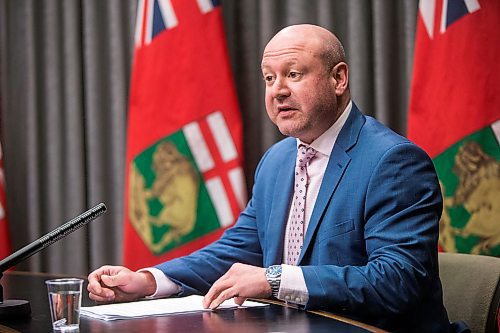 MIKAELA MACKENZIE / WINNIPEG FREE PRESS

Dr. Brent Roussin, chief provincial public health officer, speaks during the provinces latest COVID-19 update at the Manitoba Legislative Building in Winnipeg on Tuesday, May 5, 2020.

Winnipeg Free Press 2020