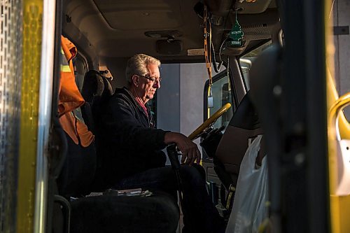 MIKAELA MACKENZIE / WINNIPEG FREE PRESS

Trucker Alain Blair starts up his truck before going out on the first job of the day at Trappers Transport in Winnipeg on Wednesday, May 6, 2020. For Dean story.

Winnipeg Free Press 2020