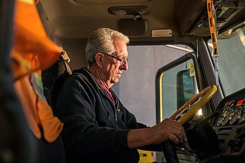 MIKAELA MACKENZIE / WINNIPEG FREE PRESS

Trucker Alain Blair starts up his truck before going out on the first job of the day at Trappers Transport in Winnipeg on Wednesday, May 6, 2020. For Dean story.

Winnipeg Free Press 2020