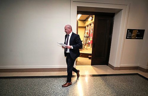 RUTH BONNEVILLE / WINNIPEG FREE PRESS

24 hour project - Dr. Roussin 
  2 - 3pm
CHIEF PROVINCIAL PUBLIC HEALTH OFFICER Dr. Brent Roussin makes his way out of room 68 at the Legislative building at the end of his daily press conference on Wednesday. 

See Niigaan Sinclair stroy. 

May 6th,  2020