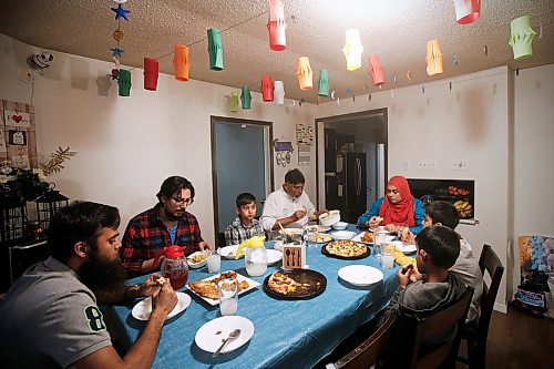 JOHN WOODS / WINNIPEG FREE PRESS
Urooj Danish and her family break their Ramadan fast with prayers and an iftar meal at sundown in her home Wednesday, May 6, 2020. 

Reporter: May/Part of 24 hr life during COVID-19 project