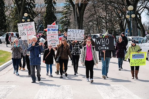 Daniel Crump / Winnipeg Free Press. Around a hundred people attend an anti-lockdown rally at the Manitoba Legislature. The event was hosted by a group called Winnipeg Aware People with a Passion for the Truth. May 9, 2020.