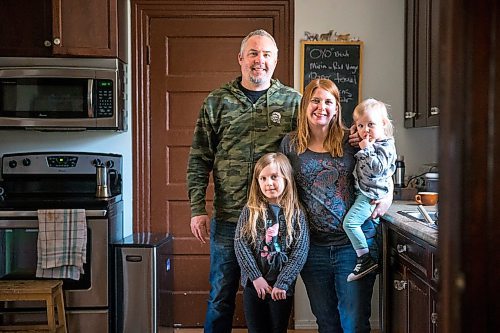 MIKAELA MACKENZIE / WINNIPEG FREE PRESS

Jenny and Steve Tyrrell and their kids, Liv (six) and Billie (one), pose for a portrait in their home in Selkirk on Monday, May 11, 2020. Jenny and Steve own Miss Browns, a sandwich shop in Winnipeg. They've close the operation entirely and have spent the last number of weeks experimenting in the kitchen, cooking with their kids and taking stock of their business. For Eva Wasney story.

Winnipeg Free Press 2020