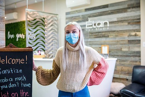 MIKAELA MACKENZIE / WINNIPEG FREE PRESS

Sara Niemi, manager of Elan Hair Studio, poses for a portrait in the salon in Winnipeg on Thursday, May 14, 2020. They opened on Monday with new precautions in place. For Frances Koncan story.

Winnipeg Free Press 2020