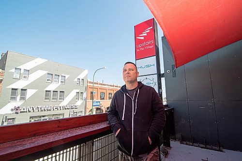 Mike Sudoma / Winnipeg Free Press
Upstairs in the Village owner, Brian Koshul, stands on the patio of theOsborne Village nightclub Friday afternoon. Koshul is upset to be leaving the village, but is optimistic about future opportunities in other areas of town.
May 15, 2020