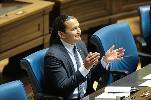 RUTH BONNEVILLE / WINNIPEG FREE PRESS

LOCAL - QP in house at Leg

Wab Kinew,  Leader of the Manitoba New Democratic Party and Leader of the Opposition, asks questions of Premier Brian Pallister during question and answer period in the house at the Legislative Building on Wednesday.


May 20, 2020