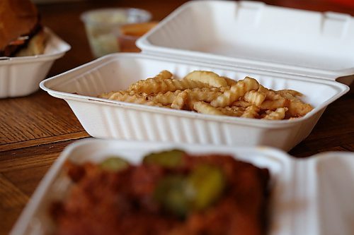 SHANNON VANRAES / WINNIPEG FREE PRESS
Crinkle-cut fries from Mercy Me Nashville Chicken as delivered to a Winnipeg home on May 20, 2020.