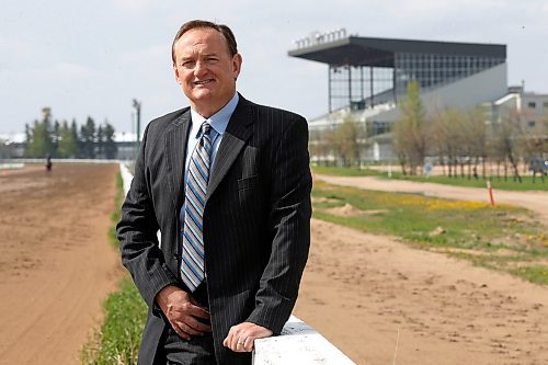 JOHN WOODS / WINNIPEG FREE PRESS
Darren Dunn, chief executive officer, is photographed at the track at Assiniboia Downs Sunday, May 24, 2020. The Downs is opening their race season tomorrow with an empty grandstand. The races will be televised and online.

Reporter: Allen