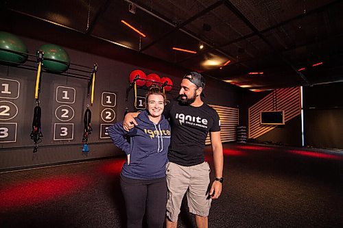 Mike Sudoma / Winnipeg Free Press
Husband and wife co-owners of Ignite Cycle and Strength, Serena Nelko and Denis Camracosky inside of the Strength room of their facility Wednesday afternoon
May 27, 2020