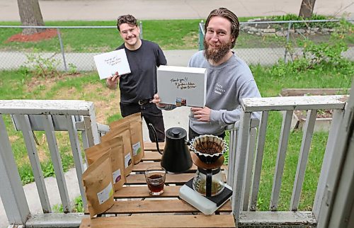 RUTH BONNEVILLE / WINNIPEG FREE PRESS



BIZ - coffee



Photos of owners of  Never Better, gourmet coffee  business owners, Jordan Cayer and Adam Kozuska and their wares. 



Story: Before the pandemic, Jordan Cayer and Adam Kozuska (beard) were two baristas at a prominent local café. When that café closed, they were forced to adapt, so they started Never Better, a coffee shop without the physical shop, selling beans from global roasters and delivering them to Winnipeg doorsteps. Its a bold move and one that appears to be striking a chord with a set of consumers who want to bring the café experience home: Never Better sold out their initial coffee run, and doubled their order for their next one.



Based out of Cayers home at 191 Home Street, the delivery service could be a glimmer into the future of coffee shops, one that existing physical locations are trying to backpedal into, while Cayer and Kozuska start from a digital blueprint.



May 29, 2020