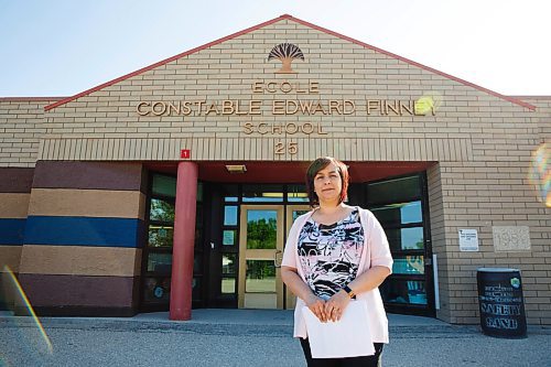 MIKE DEAL / WINNIPEG FREE PRESS
Principal Karen Hiscott at Constable Edward Finney School which is reopening for students Monday morning.
200601 - Monday, June 01, 2020.