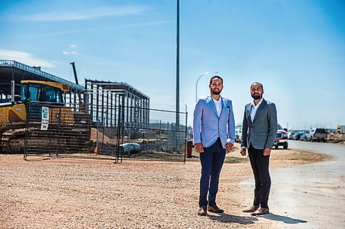 MIKAELA MACKENZIE / WINNIPEG FREE PRESS

Satpal Sidhu, president (left), and Amrit Jhand, CEO, pose for a portrait by construction at the development site in Winnipeg on Monday, June 1, 2020. For Marty Cash story.
Winnipeg Free Press 2020.