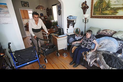 JOHN WOODS / WINNIPEG FREE PRESS
Mary-Lou and Lloyd Pakoo, a senior couple who receive provincial home care services, are struggling to keep up after laundry, cleaning and bathing were cut from their home care services during COVID-19. The couple is photographed in their North End home Monday, June 1, 2020. 

Reporter: Da Silva