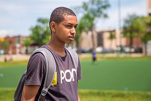 MIKAELA MACKENZIE / WINNIPEG FREE PRESS

Sened, 15, talks to a reporter about race, skin colour, and discrimination at Central Park in Winnipeg on Tuesday, June 2, 2020. For Malak Abas story.
Winnipeg Free Press 2020.