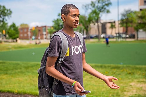 MIKAELA MACKENZIE / WINNIPEG FREE PRESS

Sened, 15, talks to a reporter about race, skin colour, and discrimination at Central Park in Winnipeg on Tuesday, June 2, 2020. For Malak Abas story.
Winnipeg Free Press 2020.