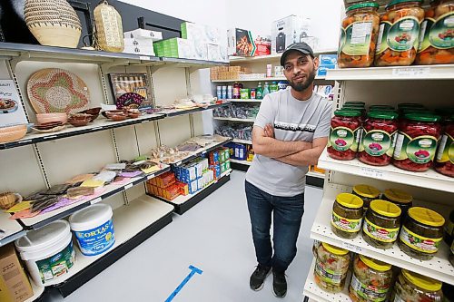 JOHN WOODS / WINNIPEG FREE PRESS
Mohammad Naser, owner of Tarboosh Middle Eastern, in his new grocery store which specializes in Middle Eastern food in Winnipeg Tuesday, June 2, 2020. 

Reporter: Waldman