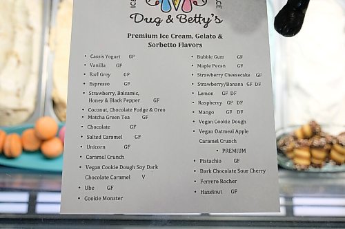 Daniel Crump / Winnipeg Free Press. All 24 flavours of hard ice cream featured on the menu at Dug + Bettys are original flavours developed by owner Fern Kirouac. June 2, 2020.