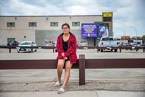 MIKAELA MACKENZIE / WINNIPEG FREE PRESS

Artist Ida Bruyere poses for a portrait in front of a MMIWG billboard with her art on it at Notre Dame Avenue and Edmonton Street in Winnipeg on Wednesday, June 3, 2020. For Malak Abas story.
Winnipeg Free Press 2020.