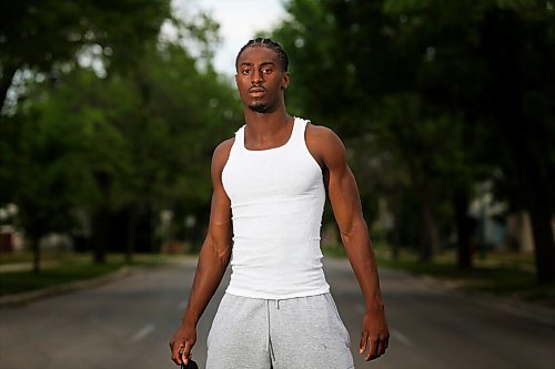 JOHN WOODS / WINNIPEG FREE PRESS
AK Gassama, University of Manitoba Bison football player, is photographed in Winnipeg Wednesday, June 3, 2020. Gassama will be attending the rally at the Manitoba Legislature on Friday.

Reporter: Allen