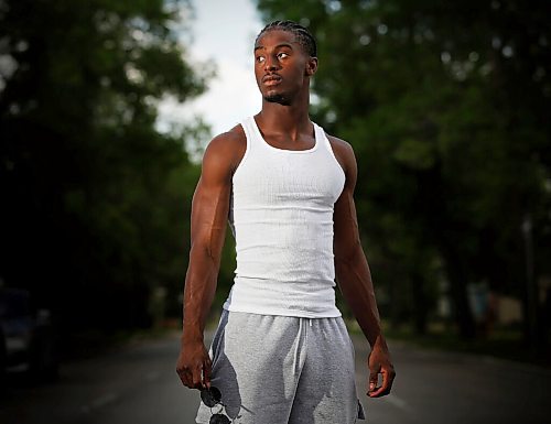 JOHN WOODS / WINNIPEG FREE PRESS
AK Gassama, University of Manitoba Bison football player, is photographed in Winnipeg Wednesday, June 3, 2020. Gassama will be attending the rally at the Manitoba Legislature on Friday.

Reporter: Allen