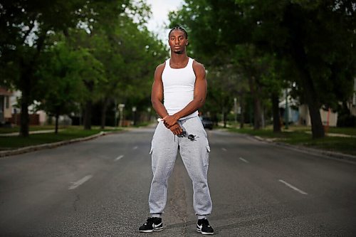 JOHN WOODS / WINNIPEG FREE PRESS
AK Gassama, University of Manitoba Bison football player, is photographed in Winnipeg Wednesday, June 3, 2020. Gassama will be attending the rally at the Manitoba Legislature on Friday.

Reporter: Allen