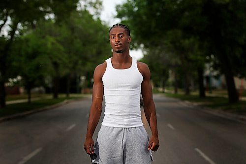 JOHN WOODS / WINNIPEG FREE PRESS
AK Gassama, University of Manitoba Bison football player, is photographed in Winnipeg Wednesday, June 3, 2020. Gassama will be attending the rally at the Manitoba Legislature on Friday.

Reporter: Allen