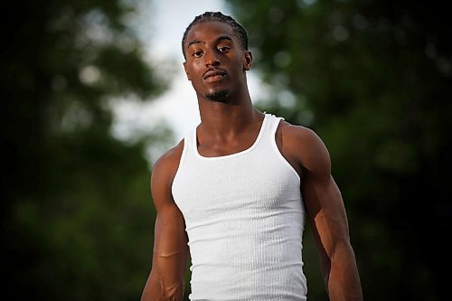 JOHN WOODS / WINNIPEG FREE PRESS
AK Gassama, University of Manitoba Bison football player, is photographed in Winnipeg Wednesday, June 3, 2020. Gassama will be attending the rally at the Manitoba Legislature on Friday.

Reporter: Allen