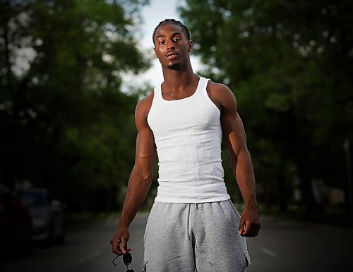 JOHN WOODS / WINNIPEG FREE PRESS
AK Gassama, University of Manitoba Bison football player, is photographed in Winnipeg Wednesday, June 3, 2020. Gassama will be attending the rally at the Manitoba Legislature on Friday.

Reporter: Allen