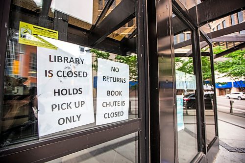 MIKAELA MACKENZIE / WINNIPEG FREE PRESS

The Millennium Library opens for hold pick-up only in Winnipeg on Monday, June 8, 2020. For Malak Abas story.
Winnipeg Free Press 2020.