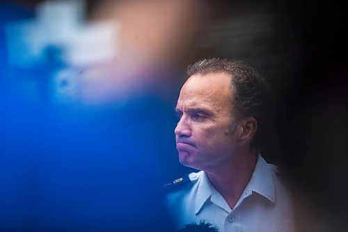 MIKAELA MACKENZIE / WINNIPEG FREE PRESS

Police chief Danny Smyth talks to the media after a police board meeting at City Hall in Winnipeg on Monday, June 8, 2020. For Joyanne Pursaga story.
Winnipeg Free Press 2020.