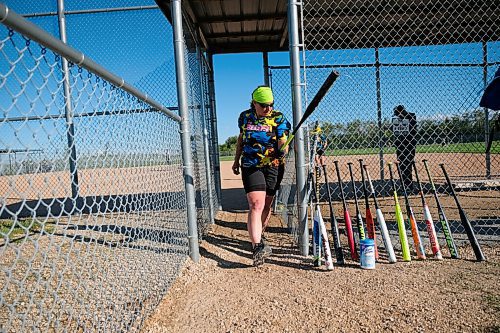 Daniel Crump / Winnipeg Free Press. Jackie Catellier, makes her way off the field. New safety regulations require players to wipe balls and gloves to prevent the potential spread of coronavirus. June 10, 2020.