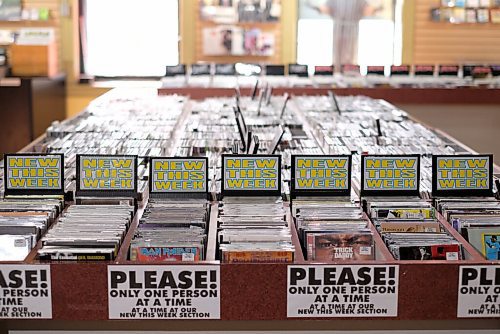 SHANNON VANRAES / WINNIPEG FREE PRESS
Shoppers can once again browse CDs and records at Into The Music in Winnipeg's Exchange District, if they follow social distancing rules.