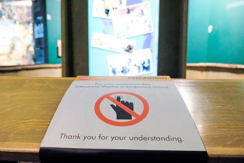 Daniel Crump / Winnipeg Free Press. Interactive exhibits requiring touch are currently unavailable at the Manitoba Museum due to safety regulations designed to prevent the possible spread of coronavirus. June 13, 2020.