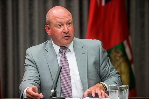 MIKAELA MACKENZIE / WINNIPEG FREE PRESS

Dr. Brent Roussin, chief provincial public health officer, speaks during the provinces latest COVID-19 update at the Manitoba Legislative Building in Winnipeg on Monday, June 15, 2020. For Carol Sanders story.
Winnipeg Free Press 2020.