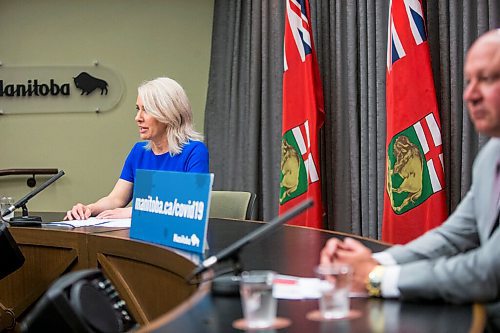 MIKAELA MACKENZIE / WINNIPEG FREE PRESS

Lanette Siragusa, chief nursing officer for Shared Health, speaks during the provinces latest COVID-19 update at the Manitoba Legislative Building in Winnipeg on Monday, June 15, 2020. For Carol Sanders story.
Winnipeg Free Press 2020.