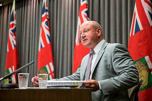 MIKAELA MACKENZIE / WINNIPEG FREE PRESS

Dr. Brent Roussin, chief provincial public health officer, speaks during the provinces latest COVID-19 update at the Manitoba Legislative Building in Winnipeg on Monday, June 15, 2020. For Carol Sanders story.
Winnipeg Free Press 2020.