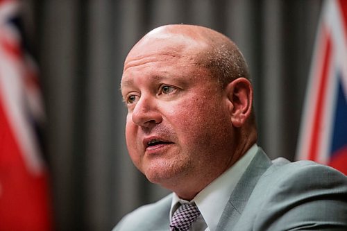 MIKAELA MACKENZIE / WINNIPEG FREE PRESS

Dr. Brent Roussin, chief provincial public health officer, speaks during the provinces latest COVID-19 update at the Manitoba Legislative Building in Winnipeg on Monday, June 15, 2020. For Carol Sanders story.
Winnipeg Free Press 2020.