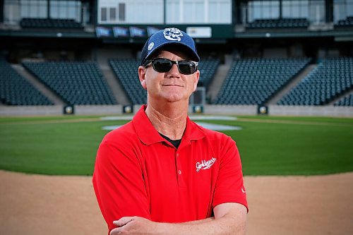 JOHN WOODS / WINNIPEG FREE PRESS
Andrew Collier, General Manager of the Winnipeg Goldeyes, is photographed in an empty ball park Monday, June 15, 2020. The Goldeyes will be playing in Fargo due to COVID-19 restrictions.