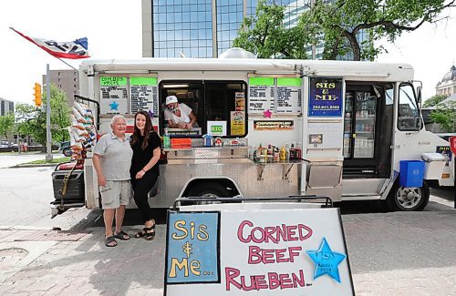 RUTH BONNEVILLE / WINNIPEG FREE PRESS

49.8 - Sis & Me food truck

Joyce & Garry Powers, Sis & Me food truck, parked at Broadway & Edmonton.  (Family picture with their daughter, Adrienne).  


Story: This is for an Intersection piece on Sis & Me, a food truck celebrating its 25th anniversary on the streets of Winnipeg. Owners Joyce & Garry were one of two food trucks on Broadway when they started - mostly hot dog carts back then. They've been going strong ever since, and now that they're allowed back on the street - their license was delayed 'til May 1 this year owing to COVID - their reg customers are welcoming them back with open arms.


Story is due to run Sat June 20 - Dave Sanderson story,. 

June 16,  2020