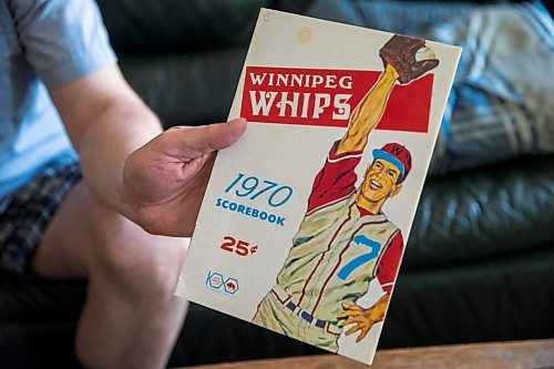 MIKAELA MACKENZIE / WINNIPEG FREE PRESS

Jeff Solylo, Winnipeg Whips fan, poses for a portrait with some of the team paraphernalia that he's kept from when he was a kid in Winnipeg on Tuesday, June 16, 2020. For Jason Bell story.
Winnipeg Free Press 2020.