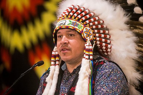 MIKAELA MACKENZIE / WINNIPEG FREE PRESS

Southern Chiefs Organization Grand Chief Jerry Daniels speaks before participating in a virtual joint signing ceremony in Winnipeg on Thursday, June 18, 2020. 
Winnipeg Free Press 2020.