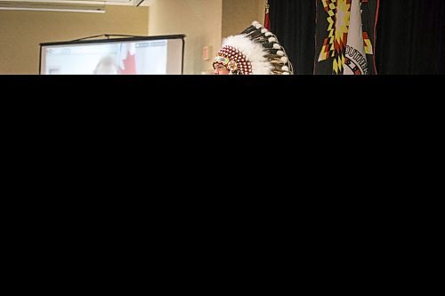 MIKAELA MACKENZIE / WINNIPEG FREE PRESS

Southern Chiefs Organization Grand Chief Jerry Daniels speaks before participating in a virtual joint signing ceremony in Winnipeg on Thursday, June 18, 2020. 
Winnipeg Free Press 2020.