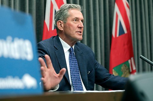 RUTH BONNEVILLE / WINNIPEG FREE PRESS

Local - Palliister Presser

Premier Brian Pallister answers questions from the media during news conference at the Legislative Building on Thursday.



June 18,  2020