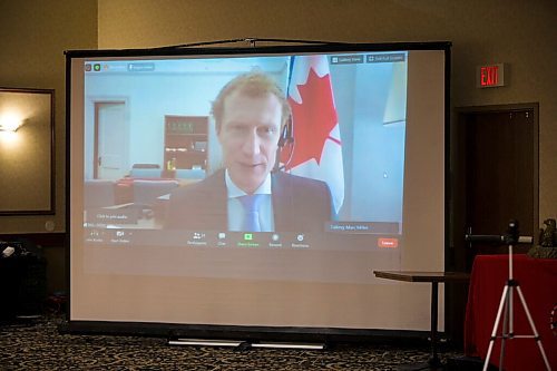 MIKAELA MACKENZIE / WINNIPEG FREE PRESS

Minister of Indigenous Services Canada Marc Miller speaks before participating in a virtual joint signing ceremony in Winnipeg on Thursday, June 18, 2020. 
Winnipeg Free Press 2020.