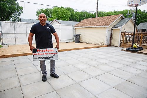 MIKE DEAL / WINNIPEG FREE PRESS
Tony Phee, owner of PricePoint Roofing and Renovations, in a backyard that he recently finished.
Landscaping and repair companies have seen an increase in business during the COVID-19 pandemic because people aren't travelling and spending that money on their yards/homes.
See Kellen Taniguchi story
200618 - Thursday, June 18, 2020.