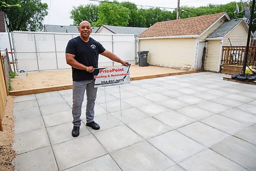 MIKE DEAL / WINNIPEG FREE PRESS
Tony Phee, owner of PricePoint Roofing and Renovations, in a backyard that he recently finished.
Landscaping and repair companies have seen an increase in business during the COVID-19 pandemic because people aren't travelling and spending that money on their yards/homes.
See Kellen Taniguchi story
200618 - Thursday, June 18, 2020.